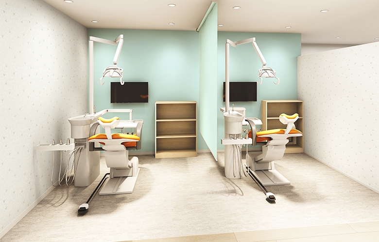 綾瀬亀有ロハス歯科＆矯正歯科のお子様用診察室